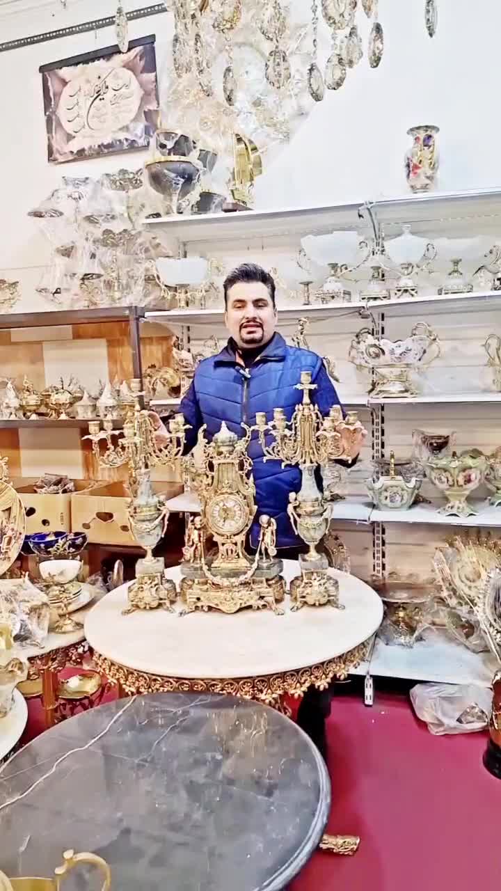 ساعت شمعدان خروسی برنز|صنایع دستی و سایر لوازم تزئینی|تهران, ملک‌آباد|دیوار