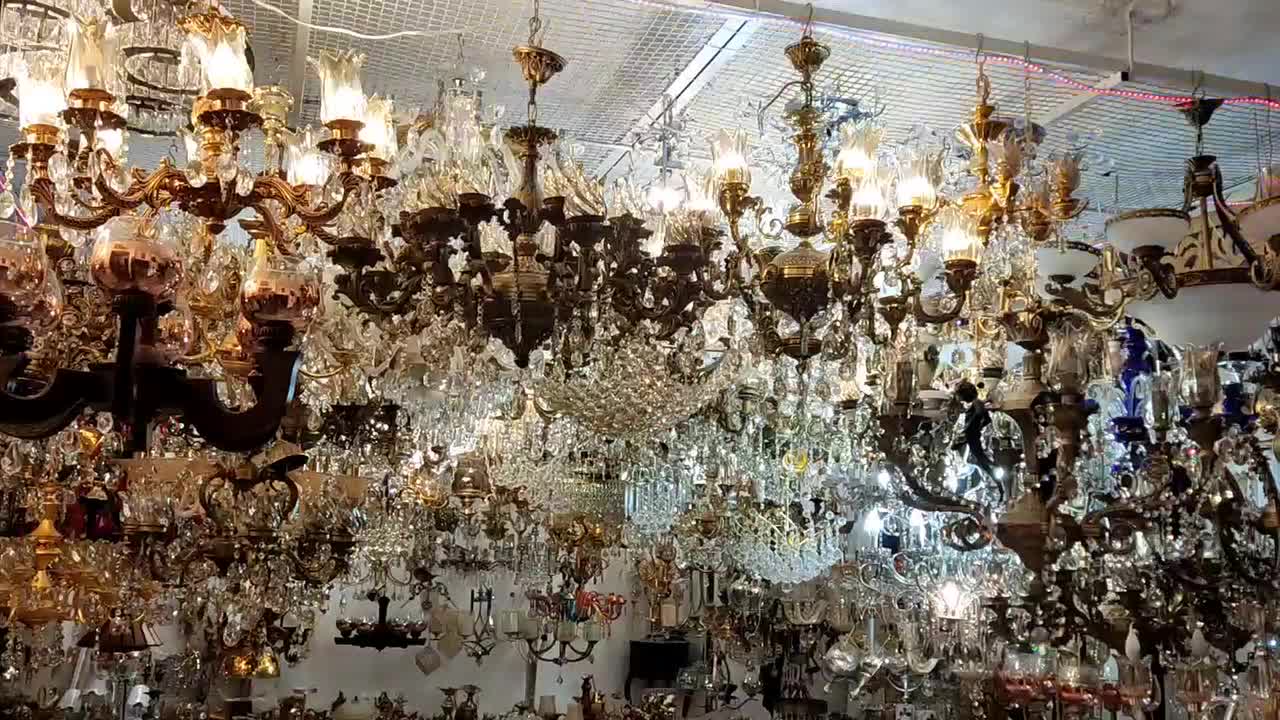 لوستر فیروزه ای|لوستر و چراغ آویز|شیراز, شهرک گلستان|دیوار