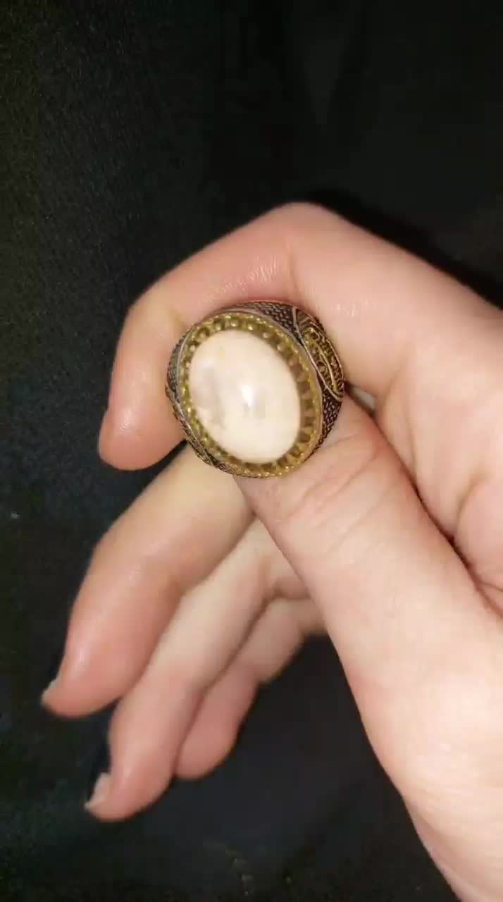 انگشترنقره مردانه قیمت توافقی سنگ چشم باباقوری اصل|جواهرات|شیراز, انجیره|دیوار
