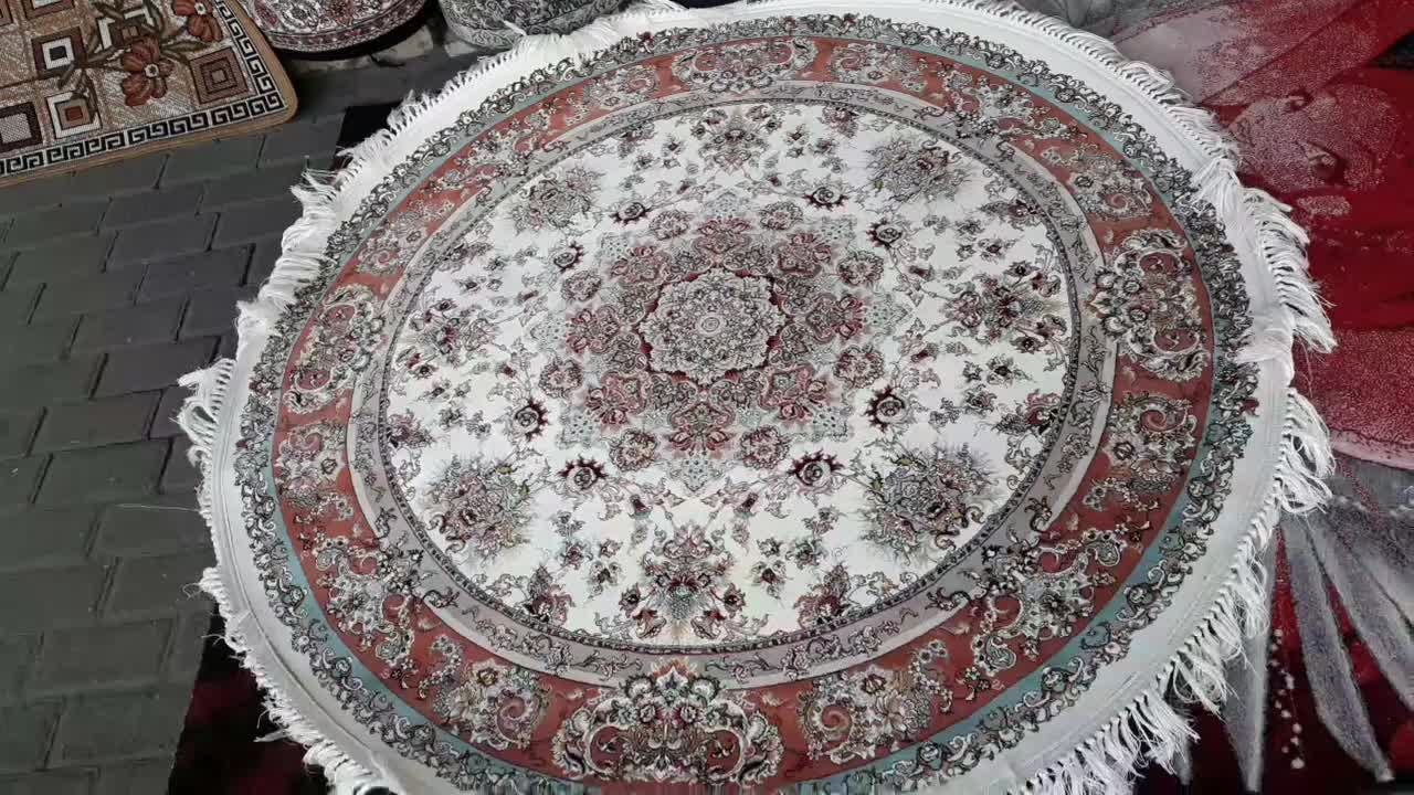 فرش گرد۱۰۰۰شانه دایره‌خطیبی‌اولیا۴متر۲×۲|فرش|تبریز, |دیوار