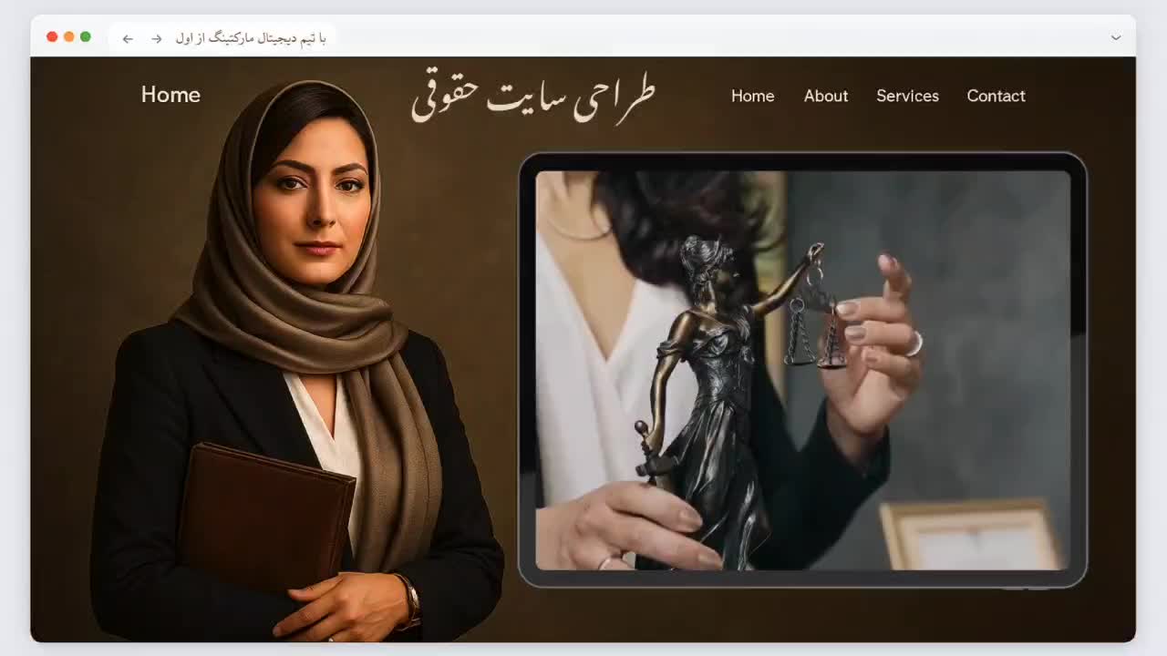 طراحی سایت حقوقی و وکالت حرفه‌ای|خدمات رایانه‌ای و موبایل|تهران, کوی بیمه|دیوار