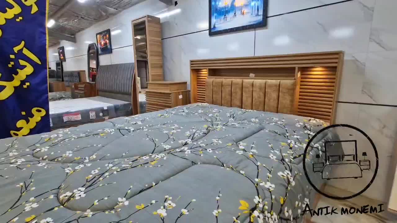 سرویس خواب دونفره کامل قهوه‌ای مدل 404|تخت و سرویس خواب|اصفهان, قهجاورستان|دیوار