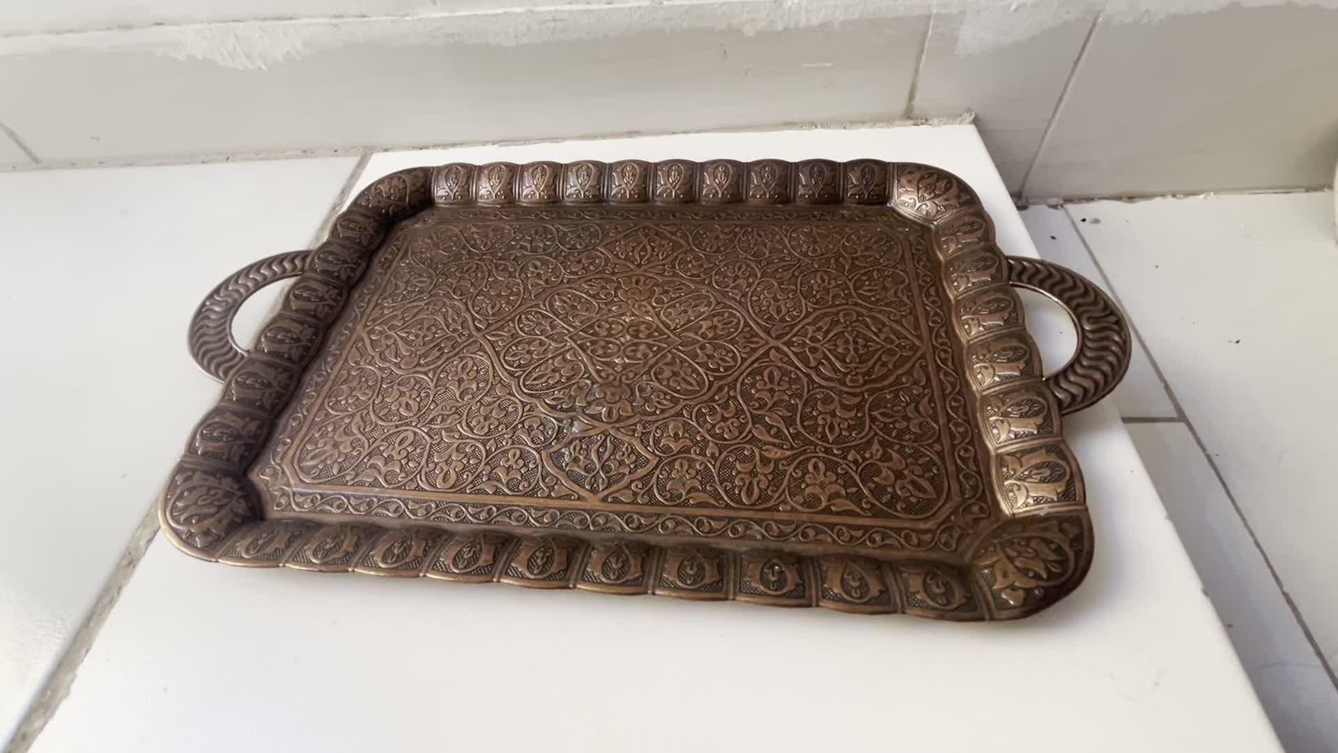 سرویس چایخوری مسی ساخت ترکیه|صنایع دستی و سایر لوازم تزئینی|اصفهان, شهرک کاوه|دیوار