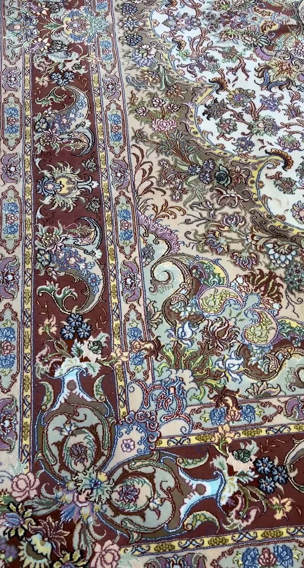 جفت فرش ۹متری دستباف طرح تبریز نوین فر شرایطی|فرش|تهران, دریاچه شهدای خلیج فارس|دیوار