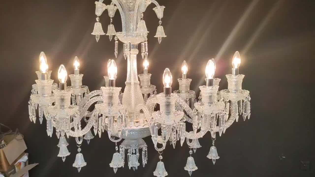 لوستر لاینر ۱۲ شاخه باکارات بلوری|لوستر و چراغ آویز|تهران, بهارستان|دیوار