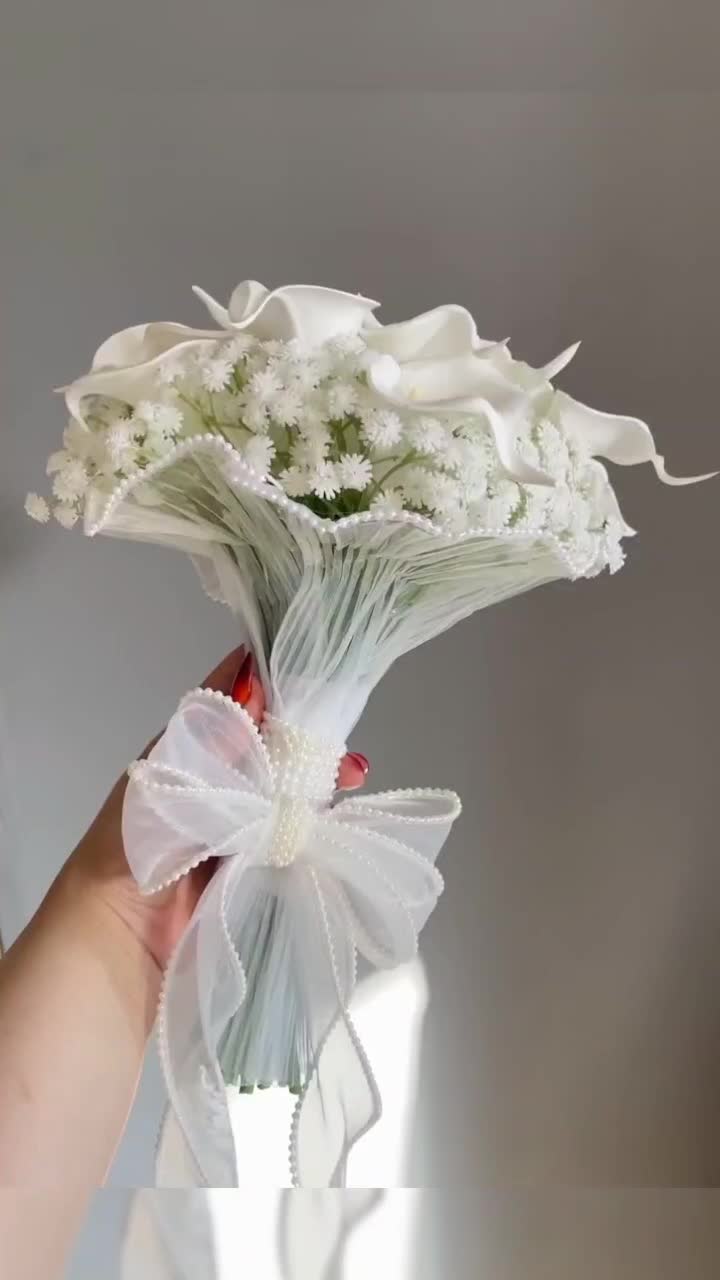 دسته گل عروس ترند گل های خاص دسته گل حنا|گل مصنوعی|مراغه, |دیوار