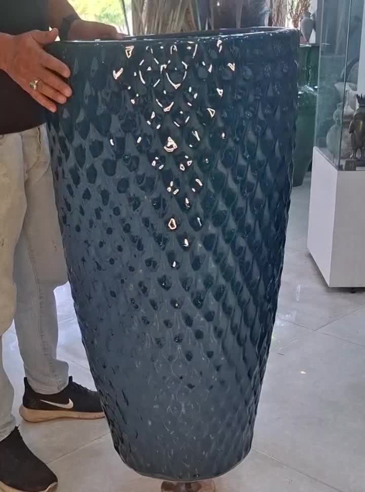 گلدان سفالی بزرگ لعابدار مخصوص درختچه و فضای باز|گل و گیاه طبیعی|تهران, لاله زار|دیوار