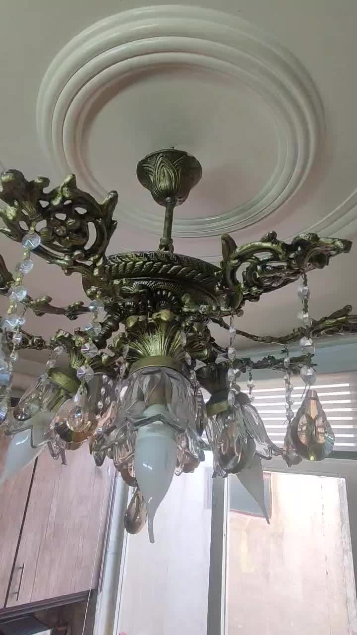 لوستر برنز 8 شاخه|لوستر و چراغ آویز|فردیس, شهرک ۱۱۰|دیوار