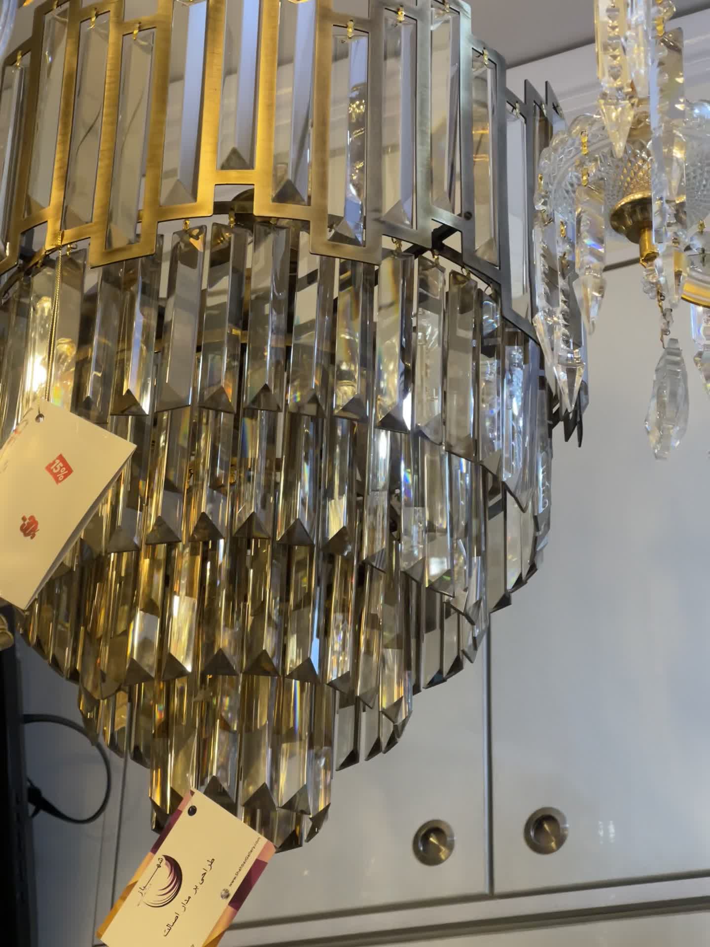 لوستر کریستالی پذیرایی|لوستر و چراغ آویز|تهران, بازار|دیوار