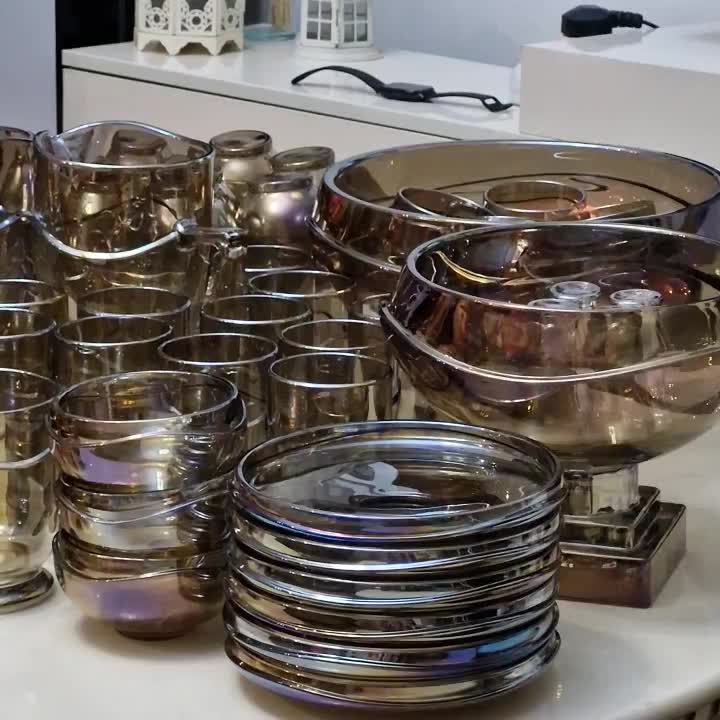 ظرف پذیرایی کریستال ارغوانی مورا|ظروف سرو و پذیرایی|کرج, شاهین‌ویلا|دیوار