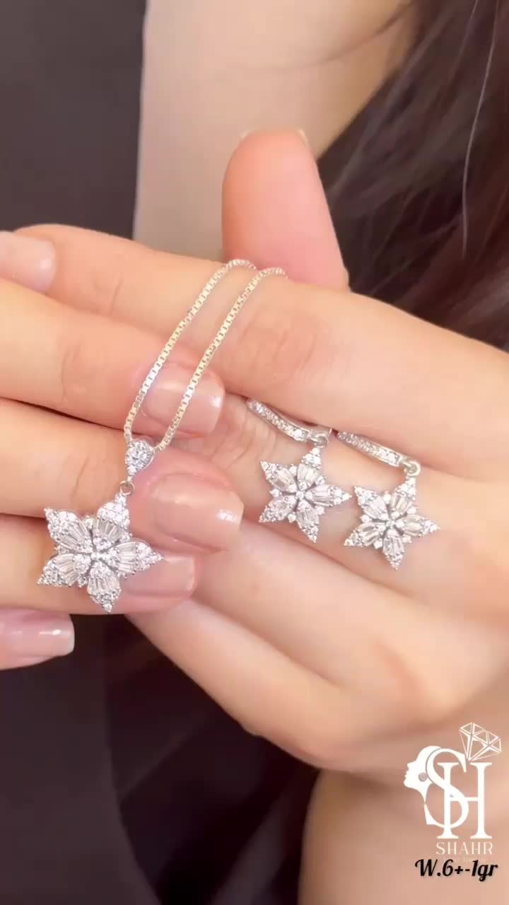 نیمست جواهر تمام نقره مدل ستاره نگینی کادو خاص|بدلیجات|تبریز, |دیوار