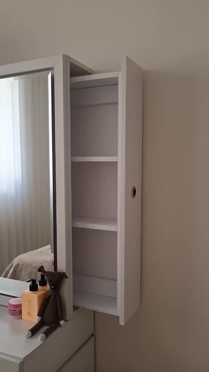 دراور و آینه سفید|جاکفشی، کمد، دراور|شهریار, کهنز|دیوار