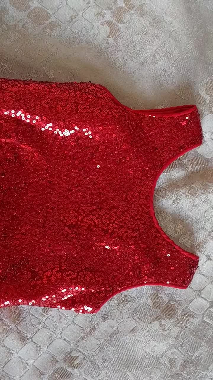 پیراهن یلدایی دخترانه پولکی قرمز|کفش و لباس بچه|گرمدره, |دیوار