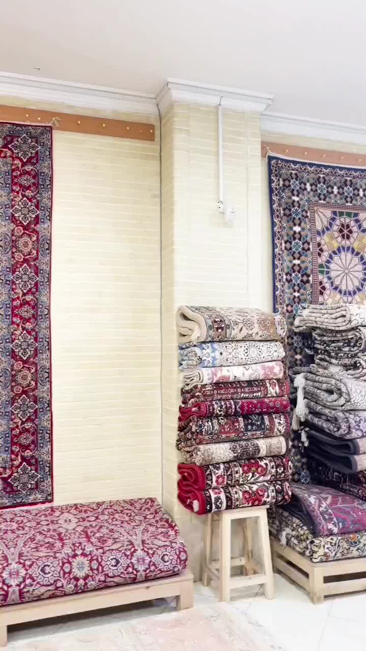 قالیچه کرک و ابریشم اصفهان قدیمی اما سالم اقساطی|فرش|اصفهان, نقش جهان|دیوار