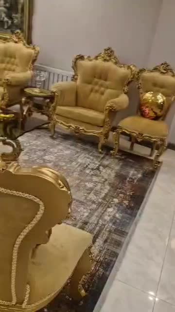 مبلمان  استیل سلطنتی اصل با میز ناهارخوری ۸ نفره|مبلمان خانگی و میز عسلی|رشت, گلسار|دیوار