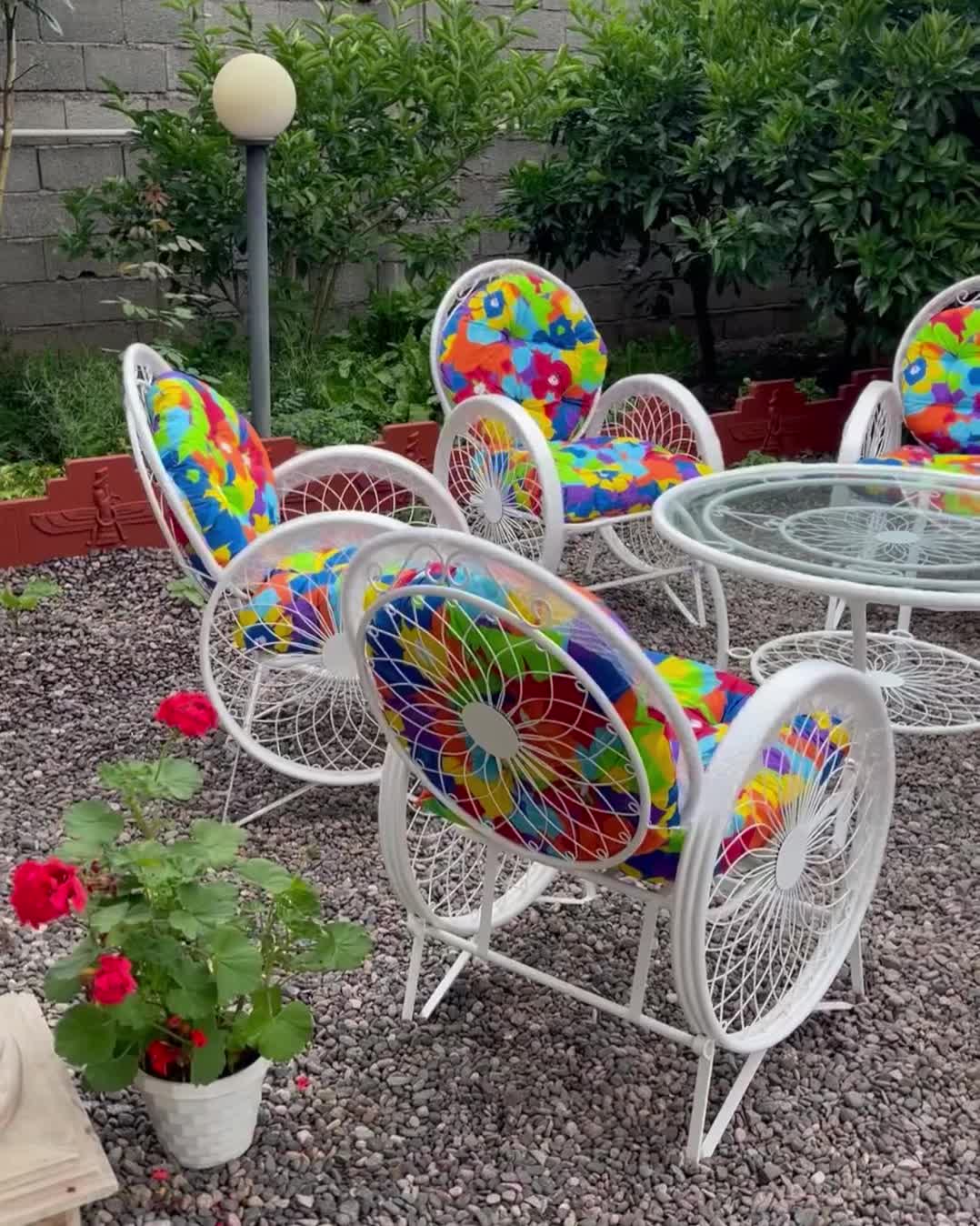 صندلی چتری رستوران کافه ویلا اتشدان مبلمان فلز|میز و صندلی غذاخوری|شهریار, شهریار|دیوار