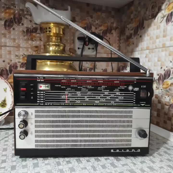 رادیو روسی سلنا سالم و در حال کار آنتیک و کلکسیونی|سیستم صوتی خانگی|مشکین‌دشت, |دیوار