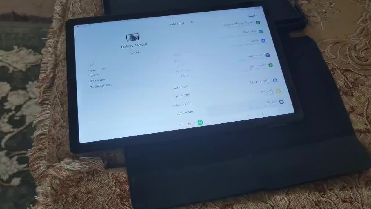 تبلت گلکسی a8سامسونگ.همراه با جلدنو وگلس سیم کارت|تبلت|درگهان, |دیوار