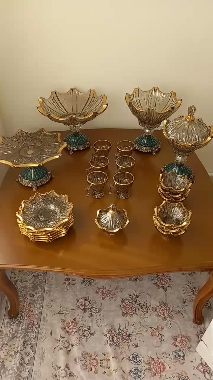سرویس کریستال جهیزیه صنایع دستی|ظروف سرو و پذیرایی|تهران, فرمانیه|دیوار