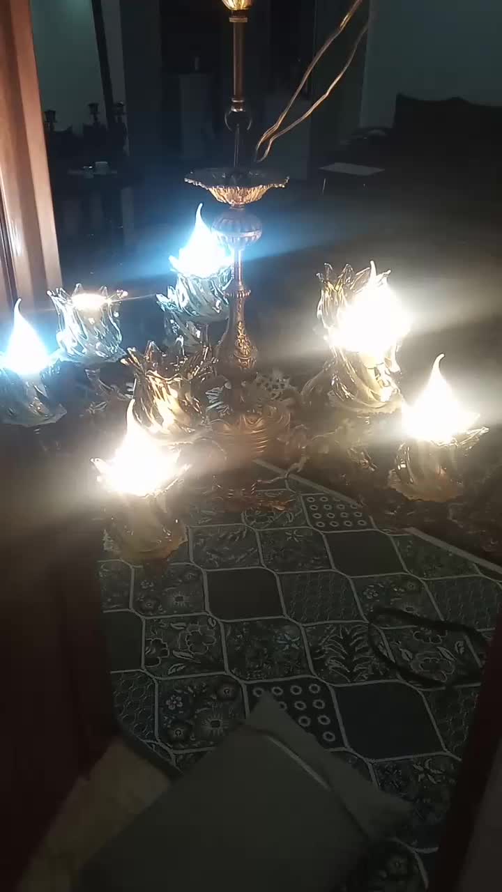 لوستر 5شعله دوبل 10 تا لامپ میخوره|لوستر و چراغ آویز|گلستان (تهران), |دیوار