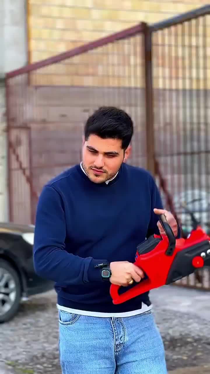 موتور برق اره بنزینی موتوری شارژی زنجیری رویز قرمز|ماشین‌آلات صنعتی|رشت, بلوار گیلان|دیوار