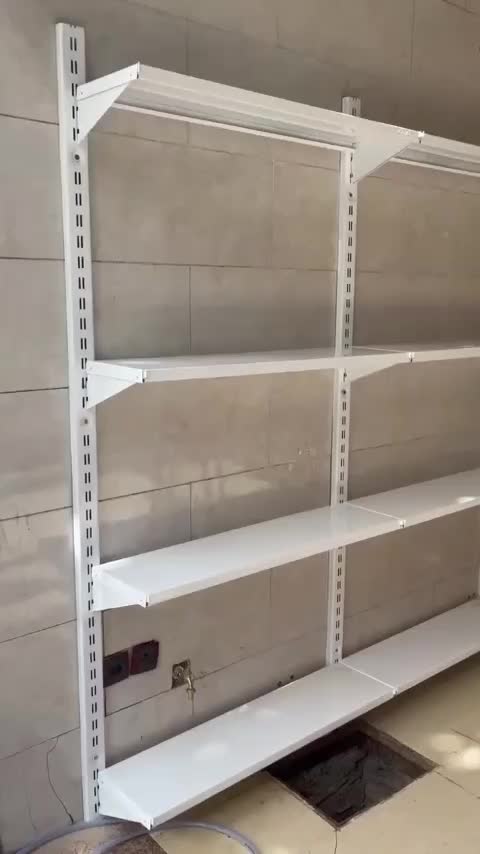 قفسه بندی انباری/قفسه ایساکویی/قفسه سفیدوقرمز|فروشگاه و مغازه|کرج, شهرک جهان‌نما|دیوار