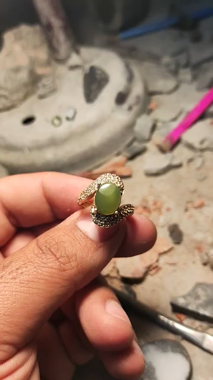 انگشتر یشم طلا روس|بدلیجات|کرمان, |دیوار