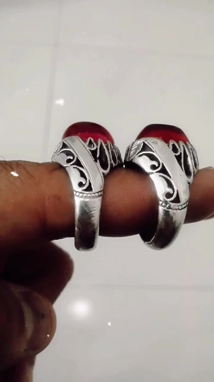 یک جفت انگشتر یاقوت|زیورآلات و اکسسوری|رشتخوار, |دیوار