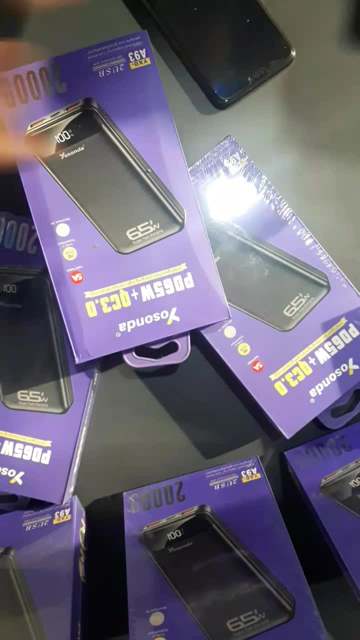 پاوربانک اورجینال 20000 yosonda فست شارژ 65w|لوازم جانبی موبایل و تبلت|تهران, اسکندری|دیوار