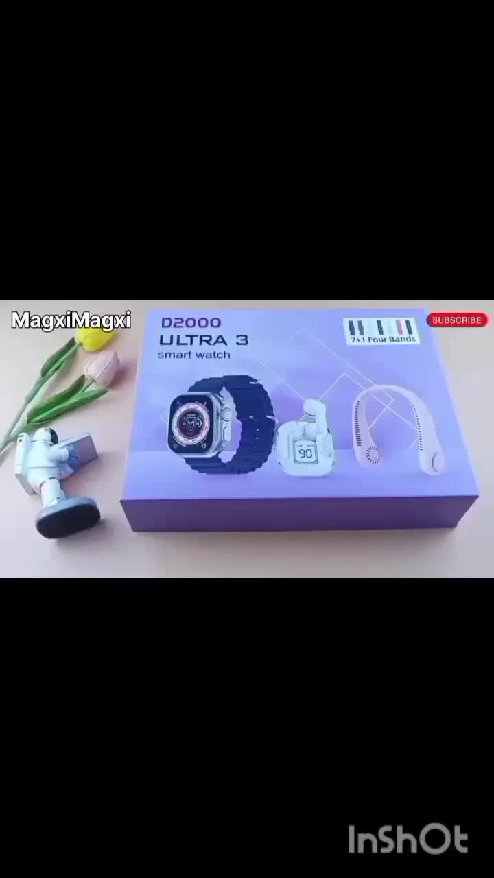 پک هدیه لاکچری D2000 ULTRA 3ساعت هوشمند،ایرپاد|ساعت|آستارا, |دیوار