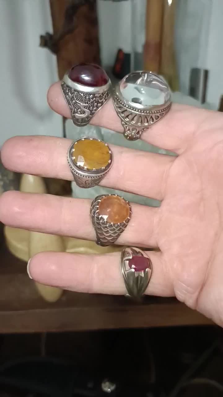 ۵ عدد انگشتر نقره|جواهرات|رباط‌کریم, رباط‌کریم|دیوار