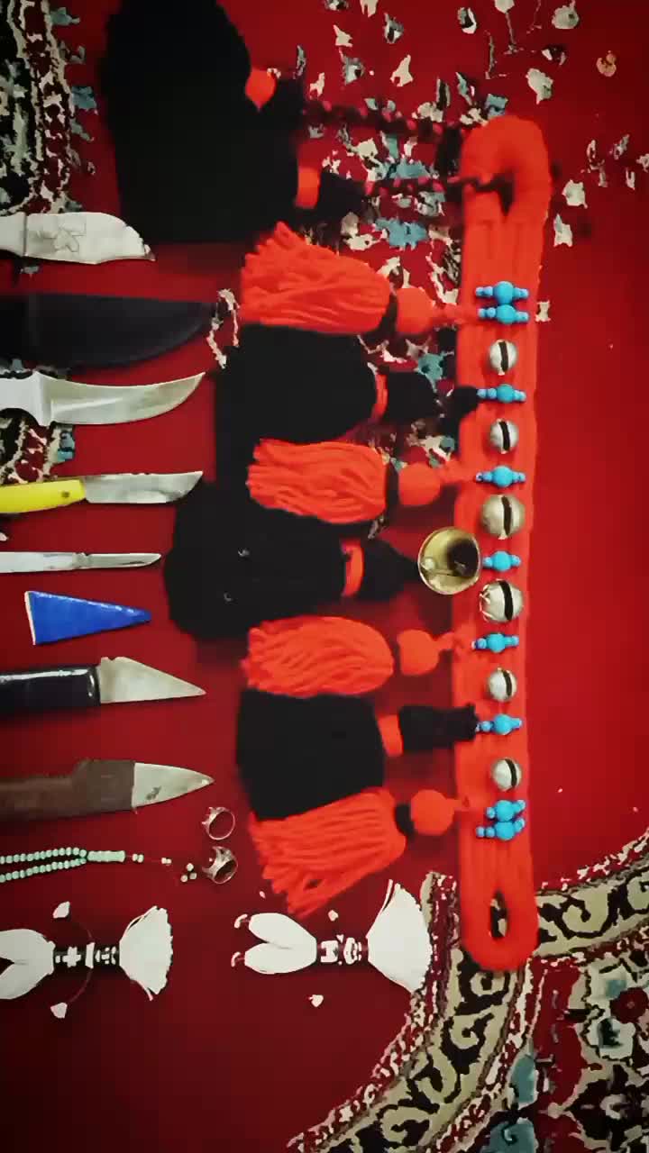 قلاده چاقو زندان بافت|بدلیجات|شیراز, پودنک|دیوار