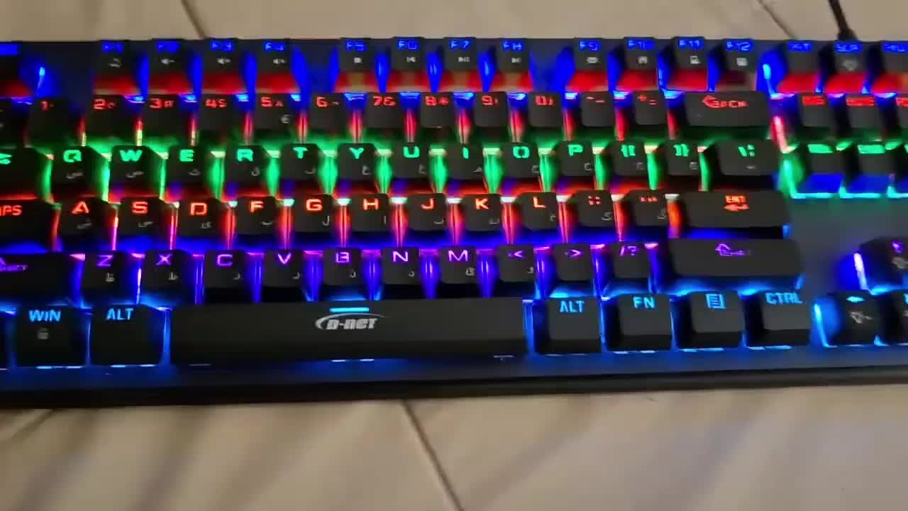 کیبورد گیمینگ سوییچ مکانیکال ابی rgb|قطعات و لوازم جانبی رایانه|اهواز, کمپلو شمالی|دیوار