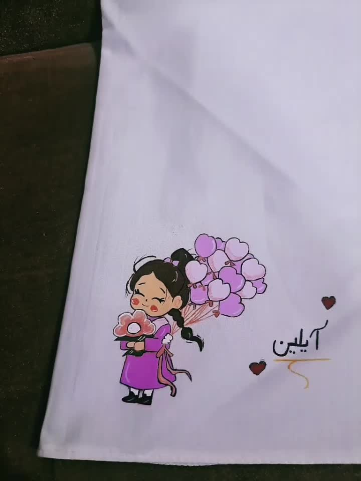 طراحی و نقاشی روی پارچه با رنگ ثابت|تابلو، نقاشی، عکس|لردگان, |دیوار