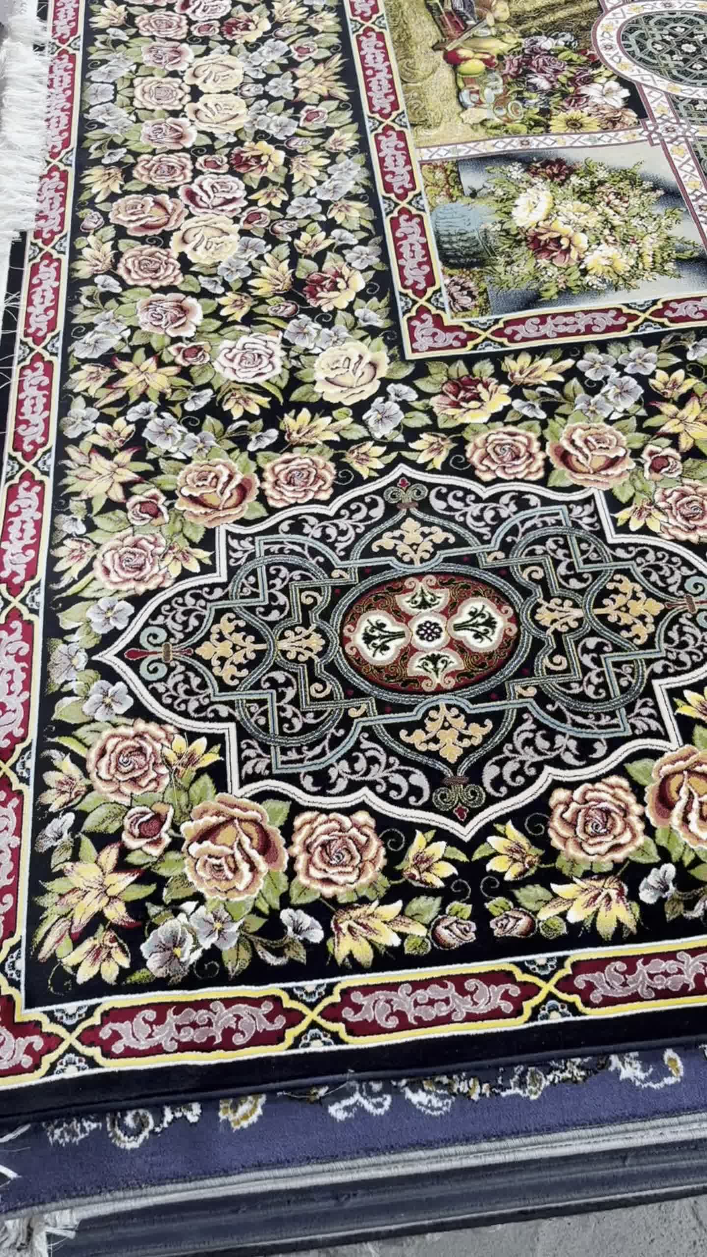 فرش طرح باغ ارم ۱۰۰۰شانه کیفیت|فرش|کاشان, مزرعه نو|دیوار