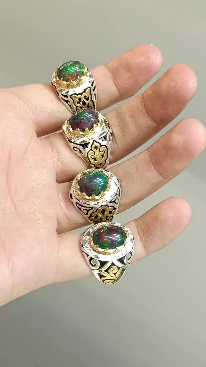 انگشتر بلک اوپال محشر و زیبا|جواهرات|مشهد, هفده شهریور|دیوار