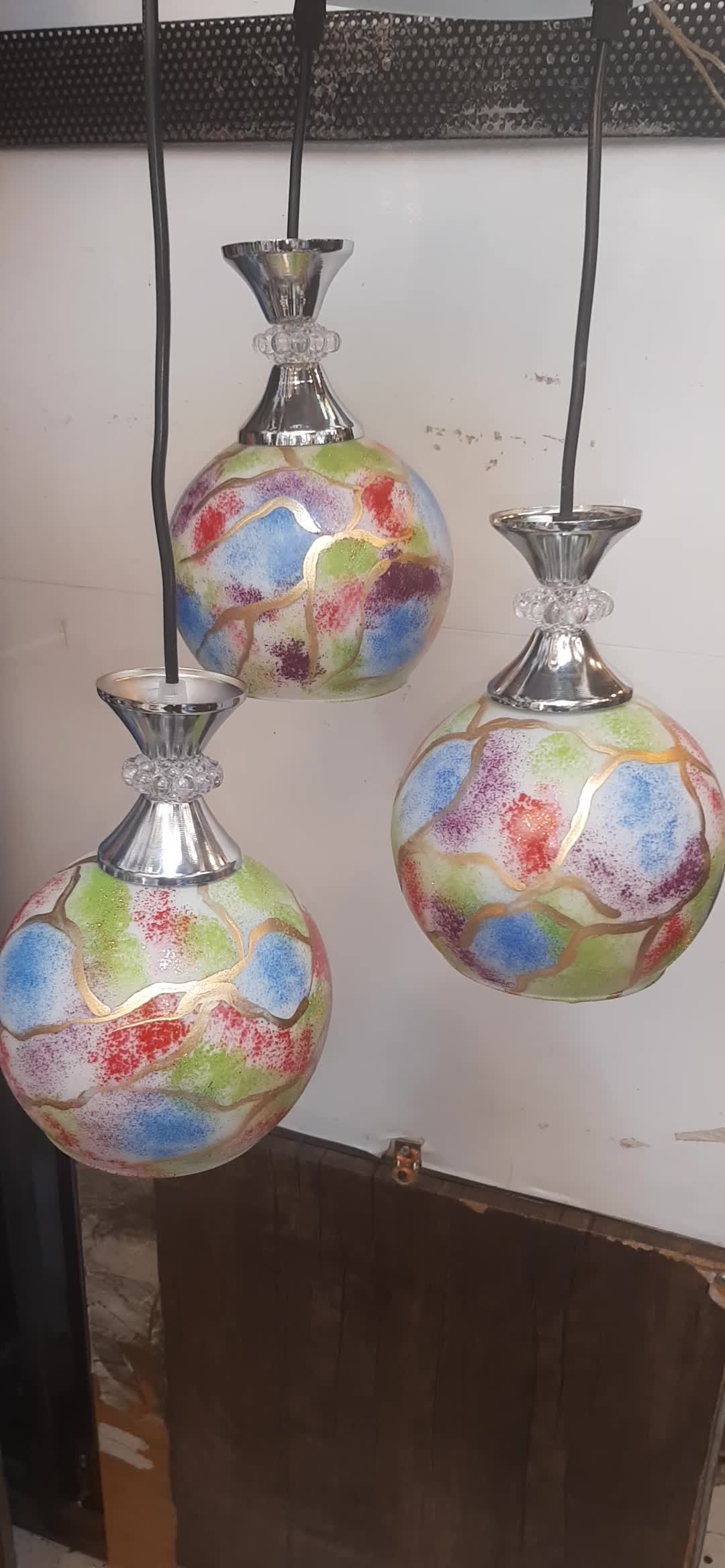 آکبند لوستر سه شعله مدرن حباب پتینه خطی|لوستر و چراغ آویز|تهران, فردوسی|دیوار