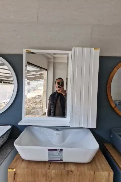 آینه باکسpvcضدآب ابعاد۶۰×۶۰حوله مخفی راه راه|لوازم سرویس بهداشتی|رودهن, |دیوار