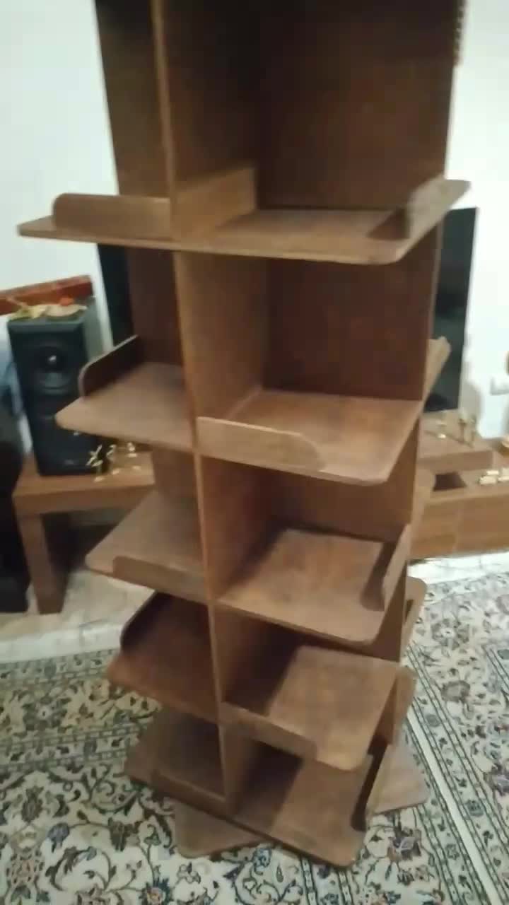 کتابخانه چرخان چوبی|کتابخانه، شلف، قفسه‌های دیواری|تهران, دستغیب|دیوار
