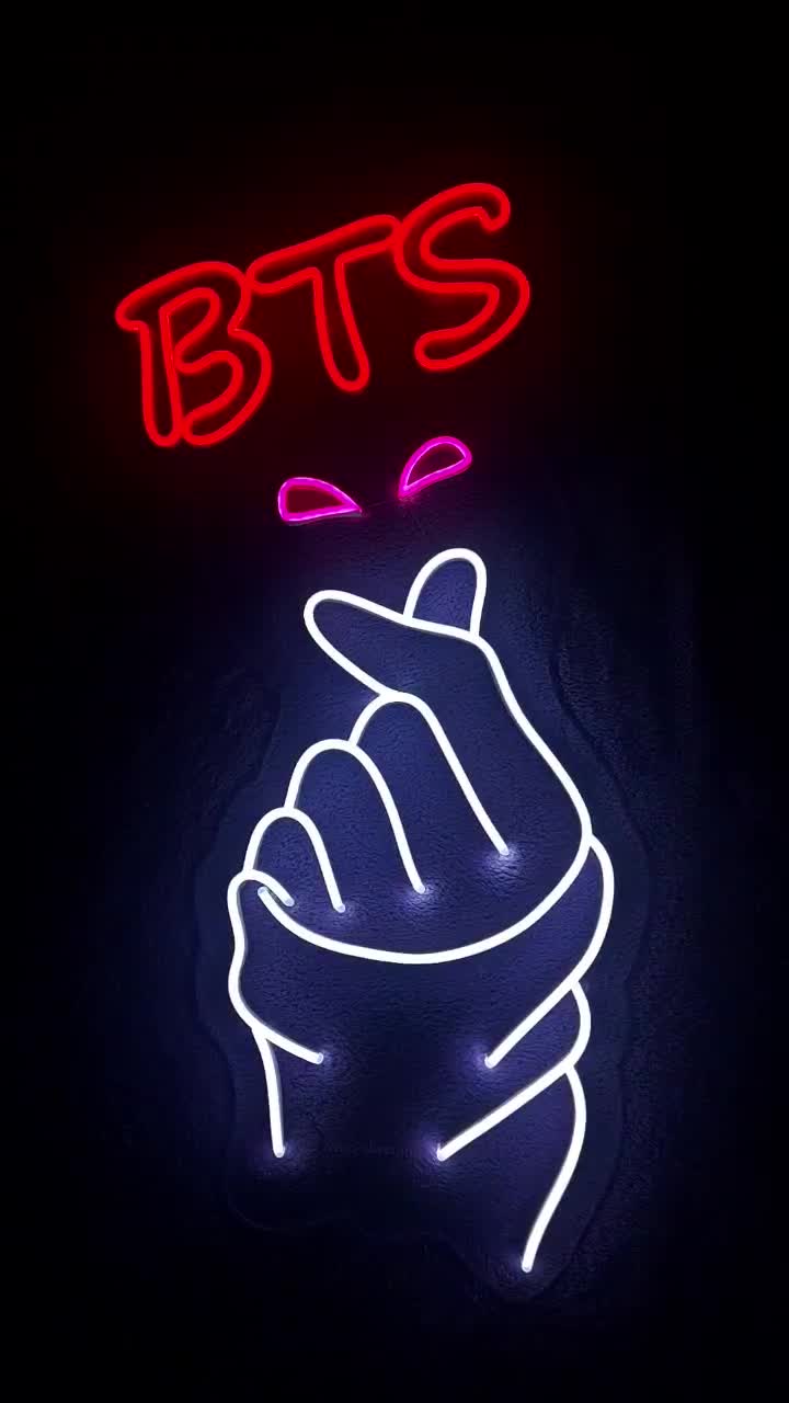 تابلو نئون  bts|ریسه و چراغ تزئینی|بندرعباس, |دیوار