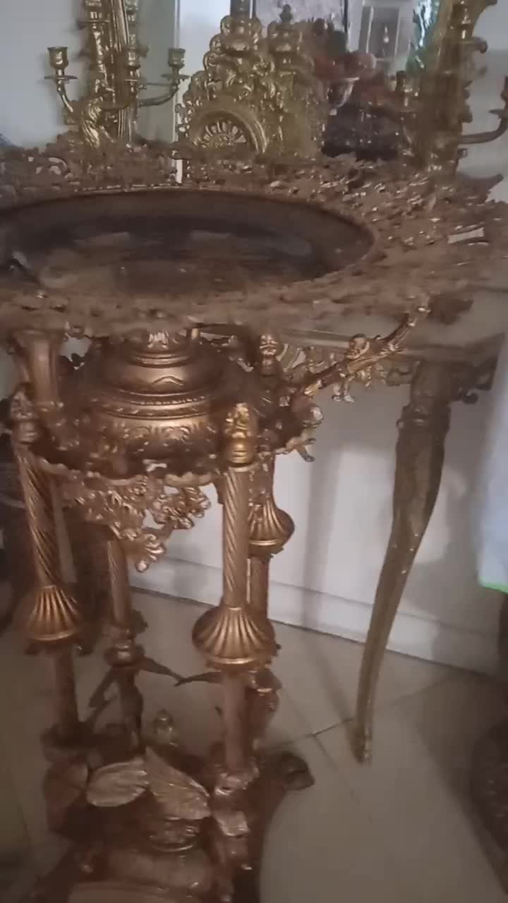 کنار سالنی میوه خوری برنجی برنزی سنگین قدیمی|ظروف سرو و پذیرایی|تهران, دریاچه شهدای خلیج فارس|دیوار