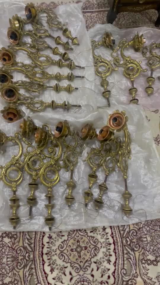 لوستر برنج الیاژ قدیم عتیقه|لوستر و چراغ آویز|تهران, وردآورد|دیوار