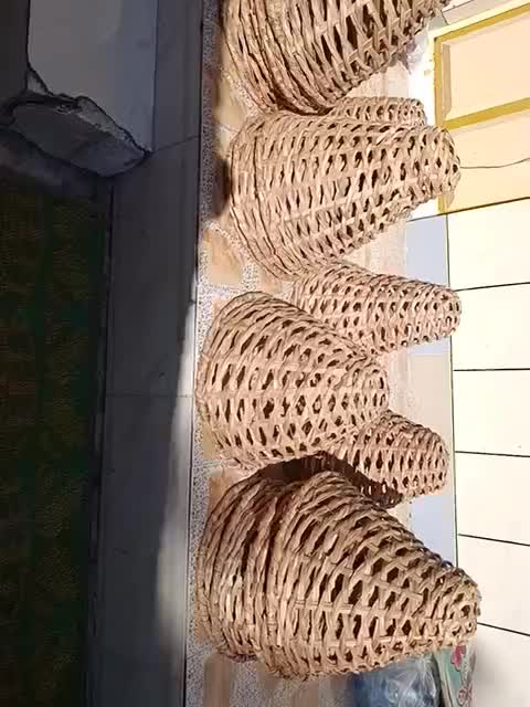 لوستر شیپوری حصیری|لوستر و چراغ آویز|میناب, |دیوار