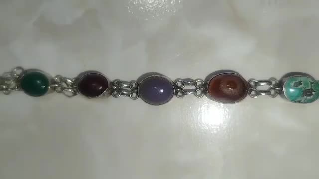 دستبند نقره با سنگ های طبیعی|بدلیجات|کرج, اصفهانیها|دیوار