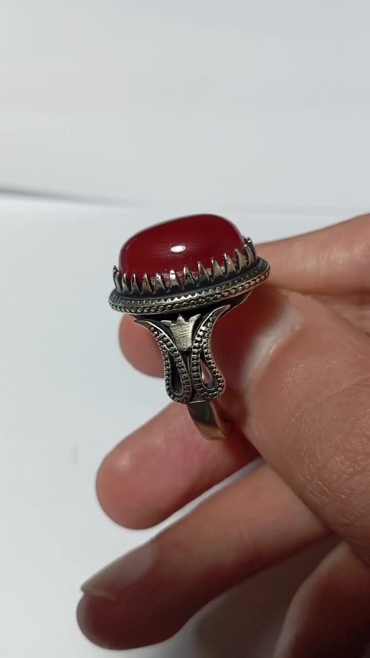 انگشتر عقیق سرخ آبدار - خاص، جذاب و پُر انرژی|جواهرات|بندرعباس, |دیوار