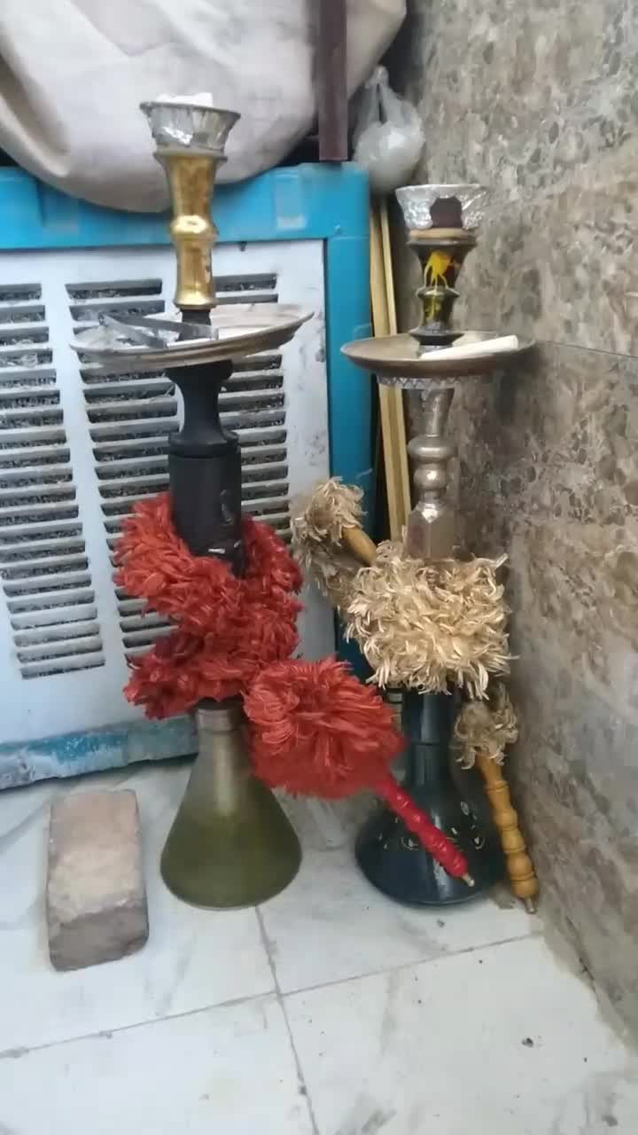 دوتا قلیون یکی چوبی رخ پیرمرد یکی هم برنجه|کلکسیون و سرگرمی|چهاردانگه (تهران), |دیوار