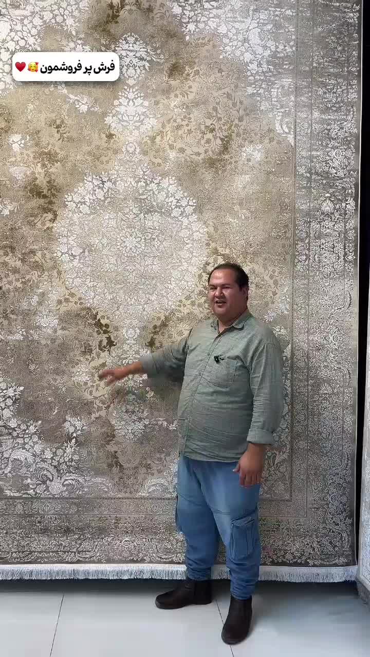 فرش ۱۲۰۰ شانه رنگ موکا جدید|فرش|قزوین, |دیوار