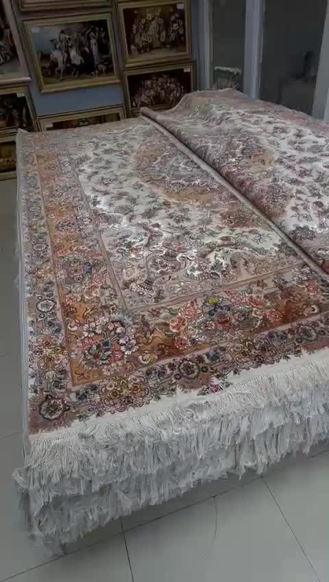 فرش جفت ۹متری دستباف تبریز ۶۰رج خطیبی ابریشم اقساط|فرش|تهران, شهرک چیتگر|دیوار