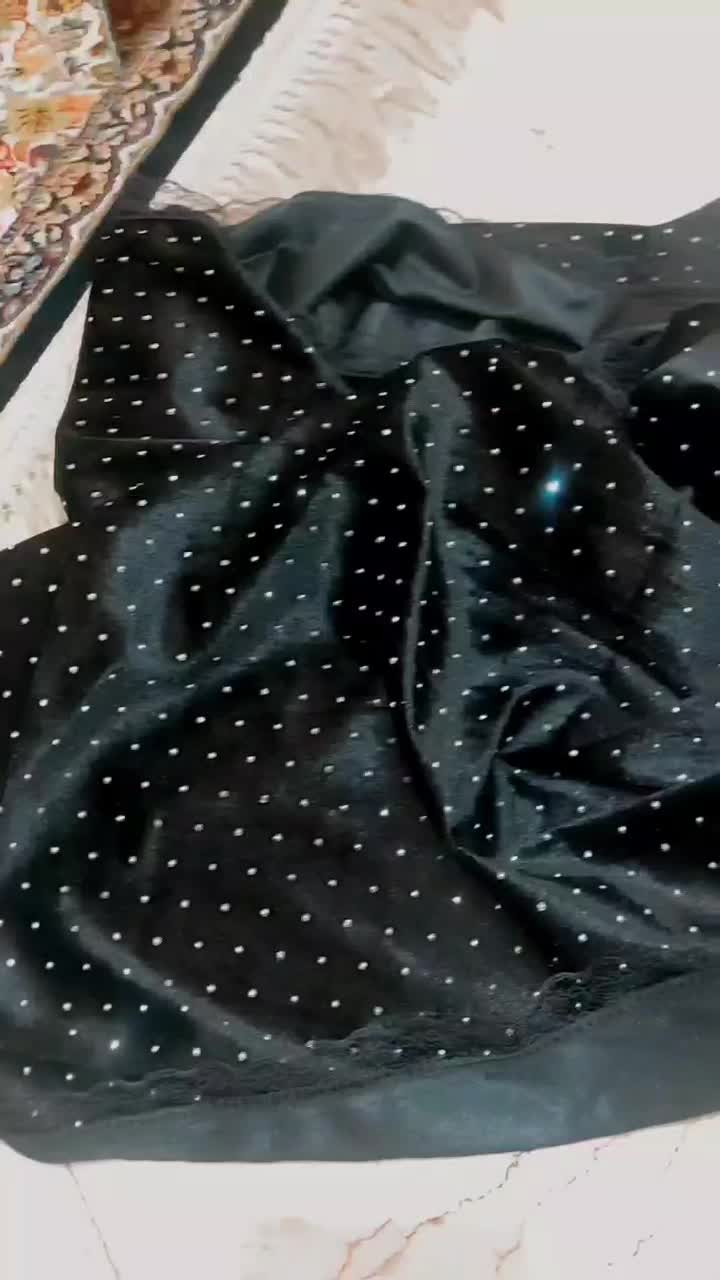 شال مخمل نگین دار|لباس|فارسان, |دیوار