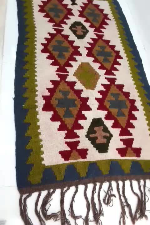 گلیم سنتی دستباف تمام پشم نو|گلیم، جاجیم، گبه|همدان, |دیوار